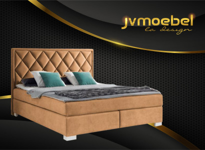 Luxury box spring bed fabric hotel beige beds bedroom furniture design double